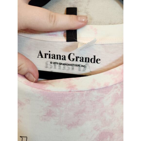 Divided by H&M Ariana Grande Womens Pink White Tie Dye Crew Neck Crop Top Small - Picture 4 of 7